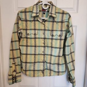 B&D‎ Panhandle Slim Snap Button Western Shirt M Brooks Dunn Brooks & Dunn